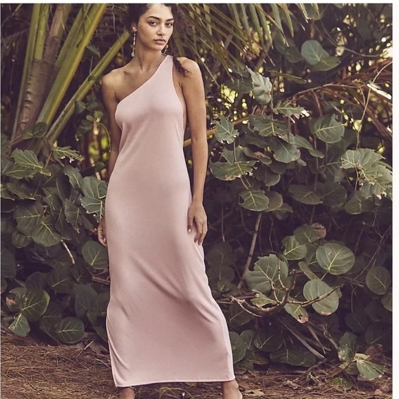 Free People Beach Saturday Night Teal One Shoulder Maxi Size Large - Picture 12 of 12